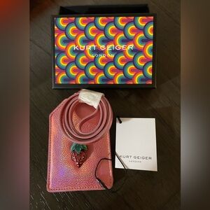 🔥Kurt Geiger🔥 Metallic strawberry Lanyard
